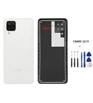 Samsung Galaxy A12 - SM-A125F FULL Kasa Arka Kapak Takım BEYAZ - TAMİR SETİ