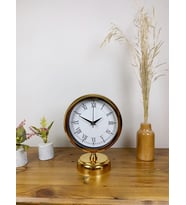 Gold Metal Masa Saati 25×20 Cm