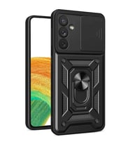 Samsung Galaxy S24 Fe Pars Lens Yüzüklü Silikon - Siyah