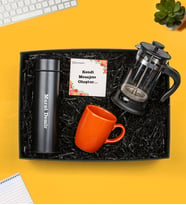 Kişiye Özel Dijital Termos, French Press ve Kupa Hediye Seti