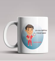 Kişiye Özel Beden Eğitimi Öğretmeni Tasarımlı Beyaz Renk Kupa