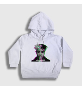 Presmono Unisex Çocuk Beyaz Pray XXXTentacion Kapüşonlu Sweatshirt 48684tt