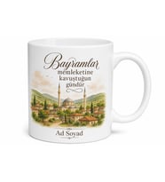 Memleket Bayramlaşması Hatırası Kupa Bardak Bayram Hediye Özel Tasarım