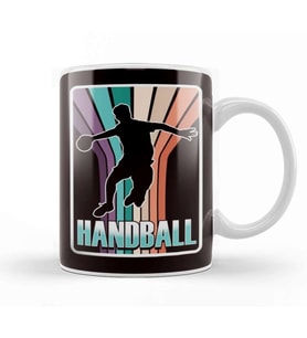 Handball Player Handballer Ball Sports Team Court Game Coach Kupa Bardak Porselen
