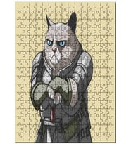 Cakapuzzle Savaşçı Kedi Animasyon Görseli Puzzle Yapboz MDF (Ahşap) (120 Parça)