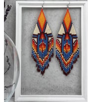 HANDMADE ETNİK DESEN TASARIM BONCUK KÜPE