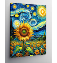 Kanvas Tablo Van Gogh Tarzı Ayçiçeği
