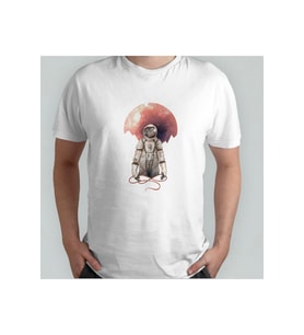 KİŞİYE ÖZEL ASTRONOT BASKILI T-SHİRT