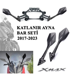 Yamaha Xmax 125/250/300 2018-2022 Katlanır R25 Ayna Bar Seti