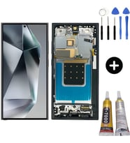 Samsung S24 ULTRA Uyumlu Ekran Çıtalı OLED (GRİ) + (T7000 Yapıştırıcı 15 ML) + Tamir Seti