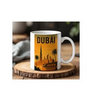 Dubai Tasarımlı Beyaz Seramik Baskılı Kupa Bardak 330ml