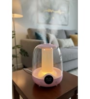 Glr K07 Pembe Çift Spreyli Ultrasonik Sessiz Hava Nemlendirici ve Gece Lambası 2.5L Kapasite