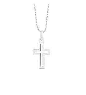 Gümüş Klasik Cross Kolye