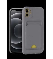 iPhone 11 Kılıf Kelvin Kartvizitli Silikon - Gri