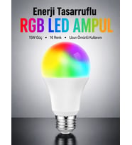 Enerji Verimli Akıllı LED Ampul, Uzaktan Kontrol Özellikli