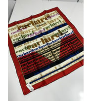 %100 Saf İpek -Twill İpek 90x90 Eşarp - 04947 (Kırmızı)