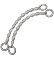 Angel Çanta Aksesuar 20 mm Oval Ahşap Boncuklu 40 cm Gümüş Renk Çanta Sapı