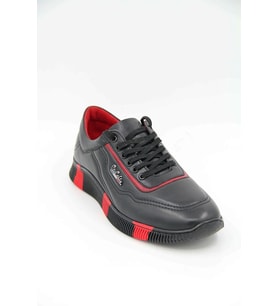 Pierre Cardin 649405 Erkek Spor Ayakkabı - SİYAH-KIRMIZI
