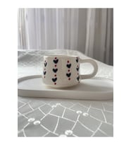 Mini Siyah Kalpli Kupa Bardak Çay Kahve Fincanı 200 ml