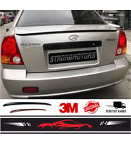 Spoiler Hyundai Admire Bagaj Üzeri Çıta Spoiler Pianoblack 115Cm