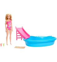 Barbie Bebek Ve Havuz Oyun Seti Barbie Bebek Ve Havuz Oyun Seti, Sarışın Bebek, Havuz, Kaydırak, Hav (Çok Renkli)