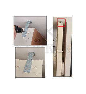 3 Ad L Demir Gönye Köşebent 2x40x40x160mm - Deprem Mobilya Dolap Sabitleme Köşe Birleştirme Aparatı