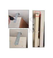 3 Ad L Demir Gönye Köşebent 2x40x40x160mm - Deprem Mobilya Dolap Sabitleme Köşe Birleştirme Aparatı
