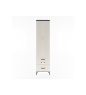 Hyperion Dolap 5 Raflı 3 Çekmeceli 2 Kapaklı 60x44x243 Antrasit-Aytaşı