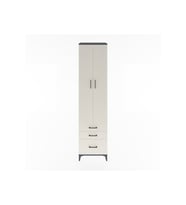 Hyperion Dolap 5 Raflı 3 Çekmeceli 2 Kapaklı 60x44x243 Antrasit-Aytaşı