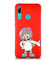 Huawei P Smart 2019 Soft Premier Kapak Sandy Tasarımlı Silikon Kılıf - Kırmızı (Şeffaf)