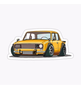 Murat 124 sarı Cam Sticker Yapıştırma 16CM 2 Adet