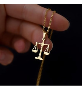 Kişiye Özel 925 Ayar Gümüş Adalet Terazisi Kolye