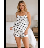 Night Kadın Puantiyeli Pijama Takımı