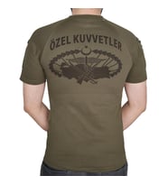 Özel Kuvvetler Yazılı Kısa Kollu Baskılı Taktik Tişört Haki