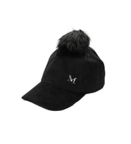 Cappello Kadın Siyah Tüylü Düz Şapka CAPMC202R001
