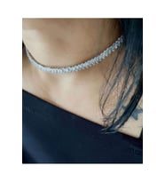GÜMÜŞ RENK SU YOLU CHOKER KOLYE ACR4089