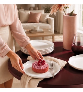 Kütahya Porselen Bone Camila 6 Parça 20 Cm Pasta Tabağı Seti Sade