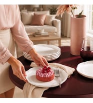 Kütahya Porselen Bone Camila 6 Parça 20 Cm Pasta Tabağı Seti Sade