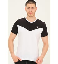 T8591 DEWBERRY ERKEK T-SHIRT-BEYAZ