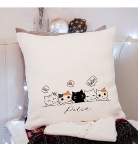 Kedi Tasarımlı Yastık Kişiye Özel