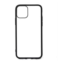 iPhone 12 Mini Kılıf Arkası Şeffaf Kenarları Renkli Endi Kılıf (Siyah)