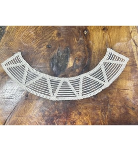 NAKIŞ İŞLEME KREM RENGİ YAKA DİKİŞ GİYİM AKSESUARI 26X8 CM