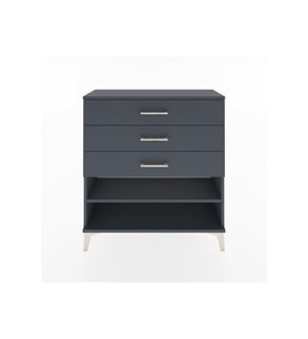Arges Şifonyer Tek Raflı 3 Çekmeceli 88x30x96 Antrasit-Antrasit