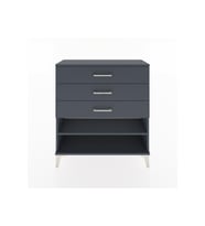 Arges Şifonyer Tek Raflı 3 Çekmeceli 88x30x96 Antrasit-Antrasit