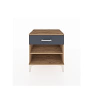 Hyperion Komodin Tek Raflı Tek Çekmeceli 60x44x64 Çam-Antrasit
