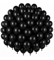 Siyah Renk Lateks Pastel Balon (30 cm) - 50 Adet