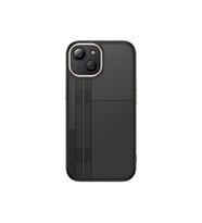 iPhone 14 Plus Kılıf M-safe Şarj Özellikli Karbon Fiber Görünümlü Antina Kılıf (Siyah-Gri)