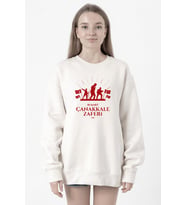 18 Mart Çanakkale Savaşı Red Beyaz Kadın 2ip Sweatshirt