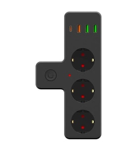 Termal Akım Korumalı 3 Adet Soket,3 Adet USB ve 1 Adet Type-C Girişli 20w Priz Model 3397 (5690)
