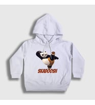 Presmono Unisex Çocuk Beyaz Skadoosh Kung Fu Panda Kapüşonlu Sweatshirt 467081tt
